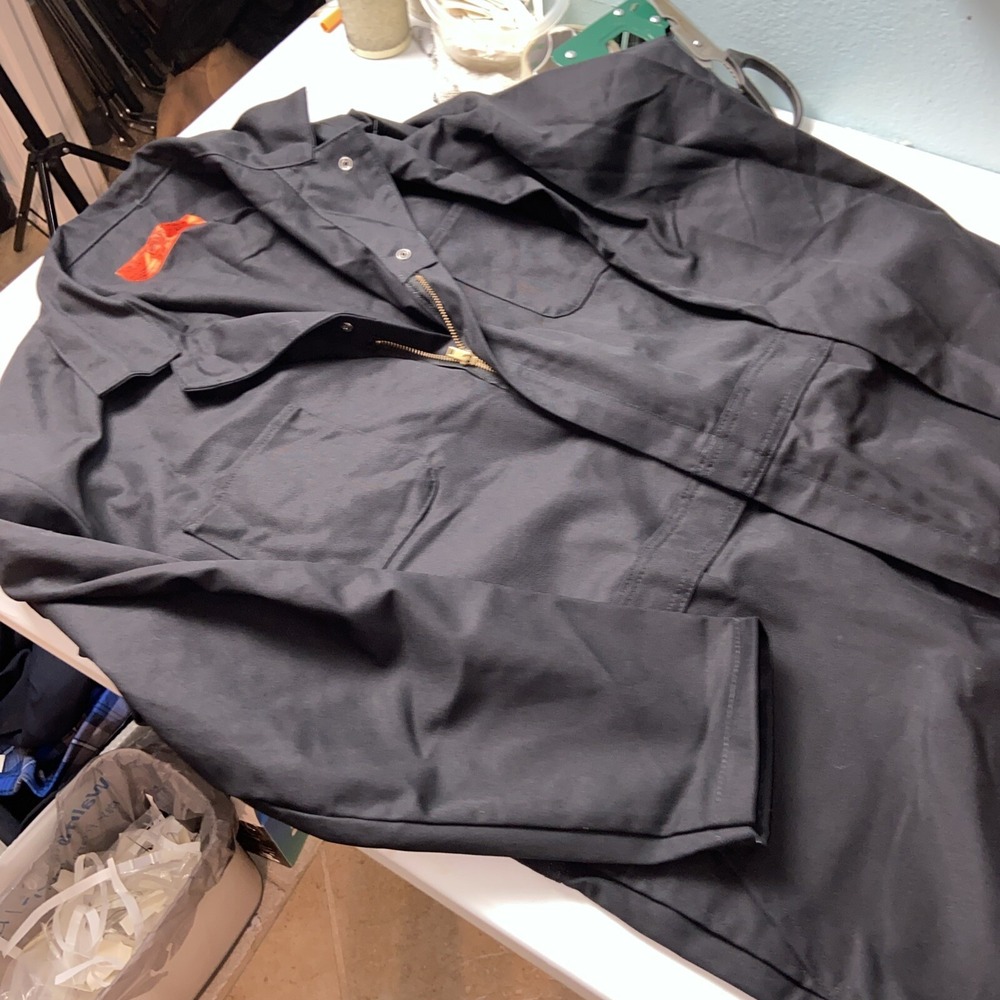 Red Kap mens Coverall 52 Black Long Sleeve Mechanic - Picture 2 of 9